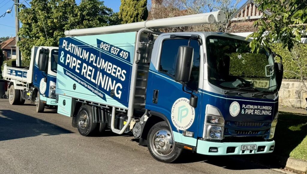 Platinum Plumbers service trucks on Sydney's Northern Beaches