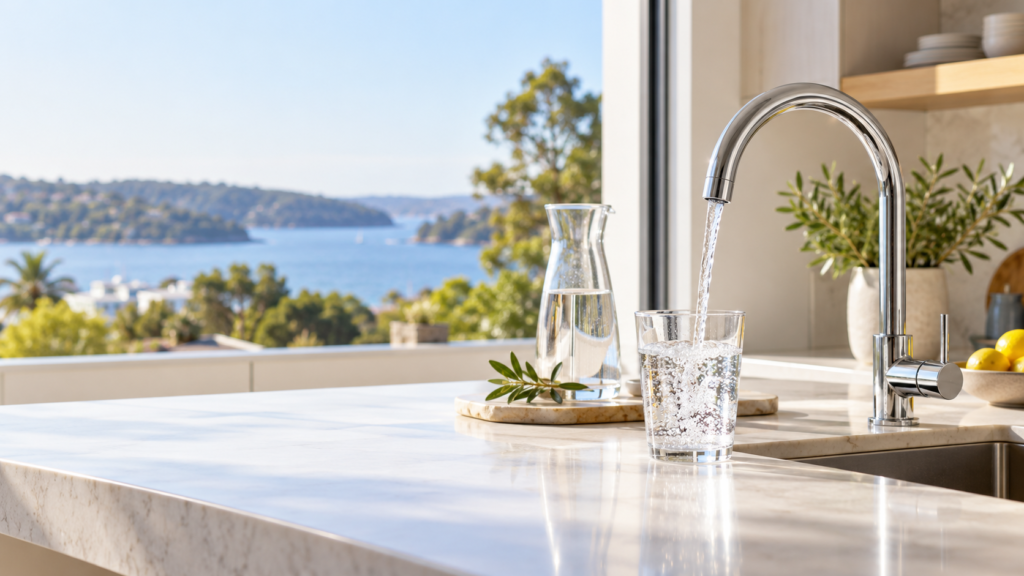 Water filtration system in Sydney home.